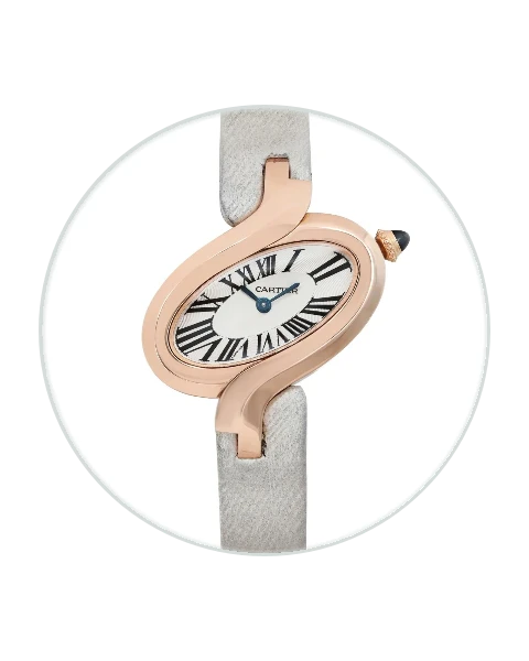 Cartier Delices de Cartier Small Rose Gold / Silvered / Roman / Strap W8100009  Model Image