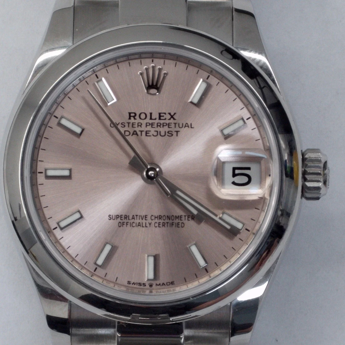 2023 Rolex Datejust 31 Steel / Smooth / Pink / Oyster 278240-0007
