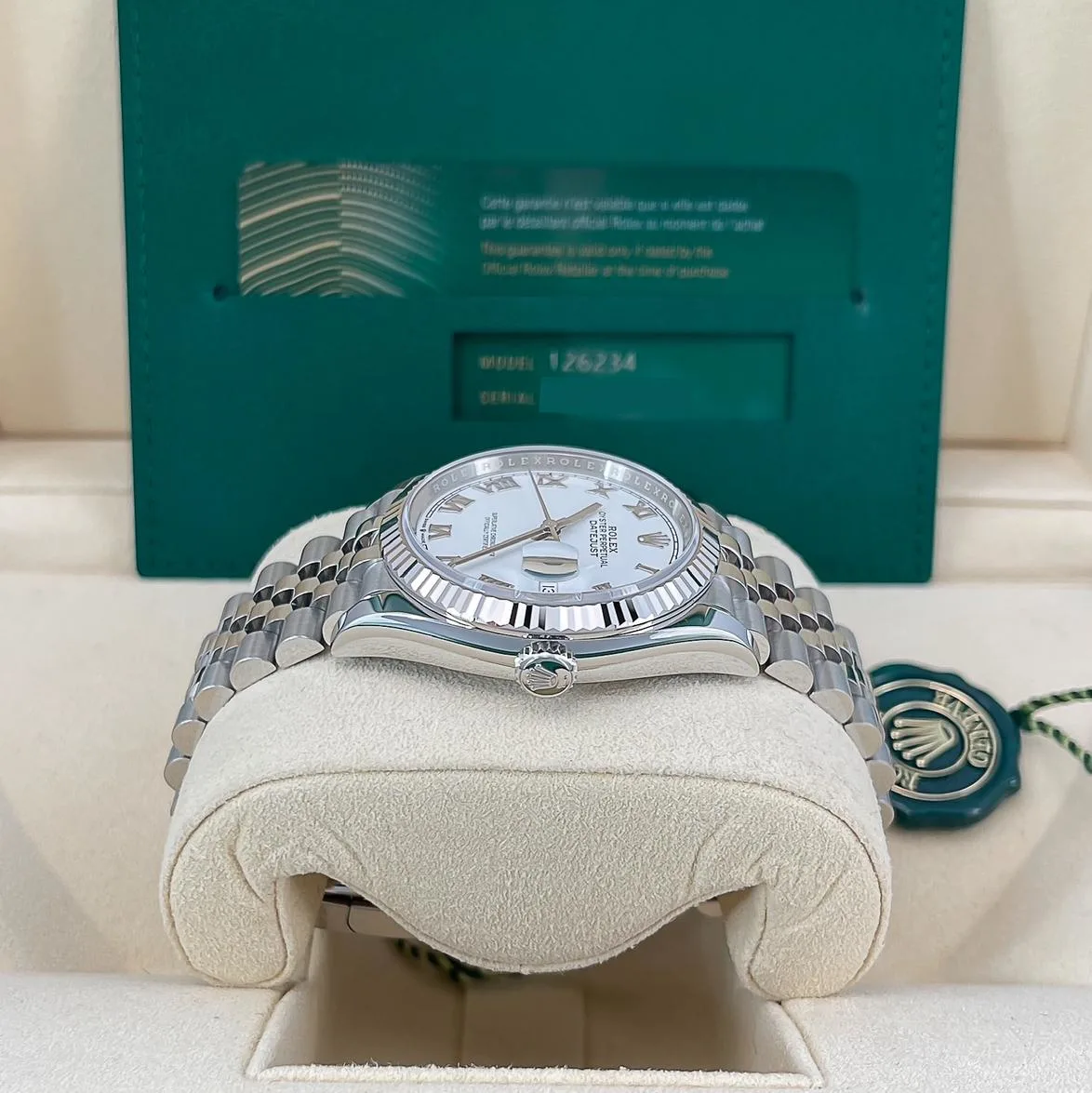 2024 Rolex Datejust 36 Fluted / White / Roman / Jubilee 126234-0025 Listing Image 3