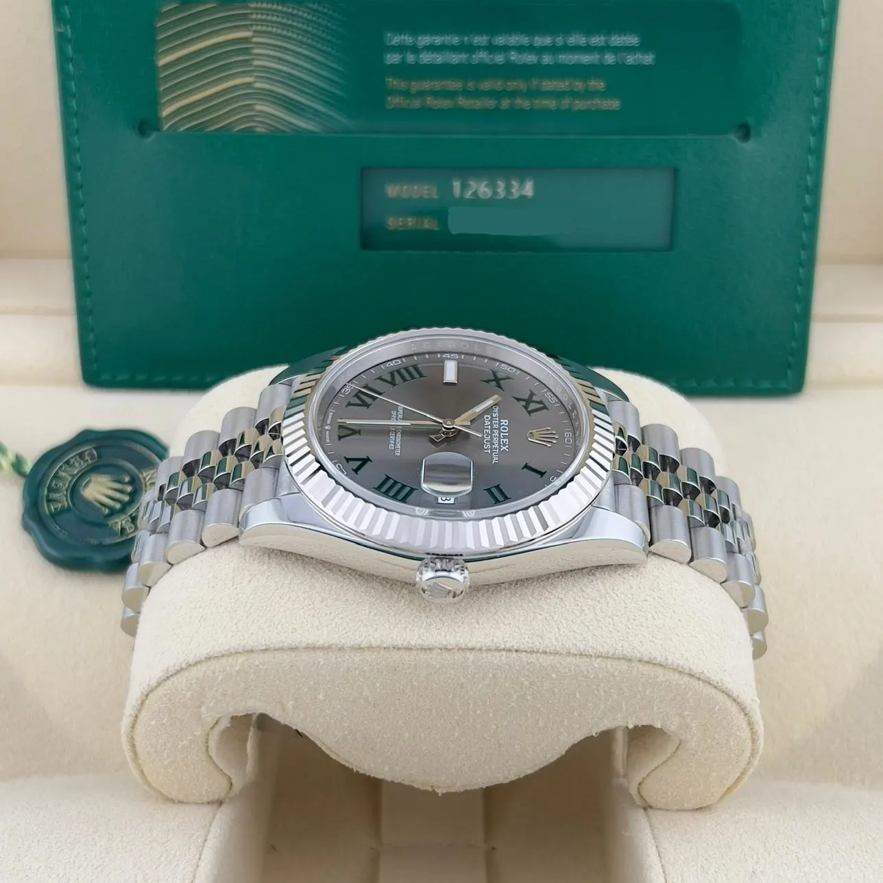 2022 Rolex Datejust 41 "Wimbledon" / Fluted / Jubilee 126334-0022 Listing Image 3