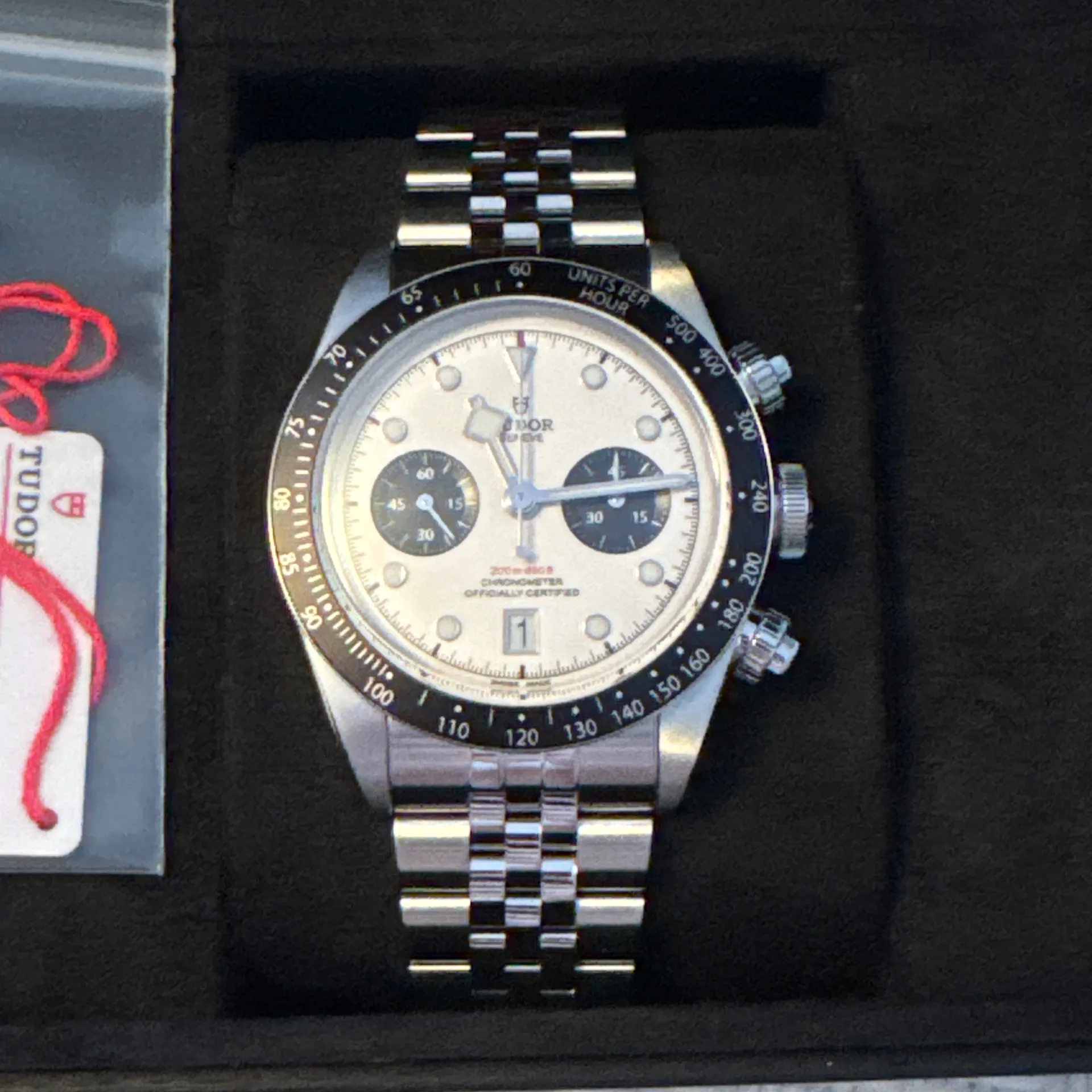 2025 Tudor Heritage Black Bay Chronograph Panda 41 Steel / White/Black / Bracelet M79360N-0014