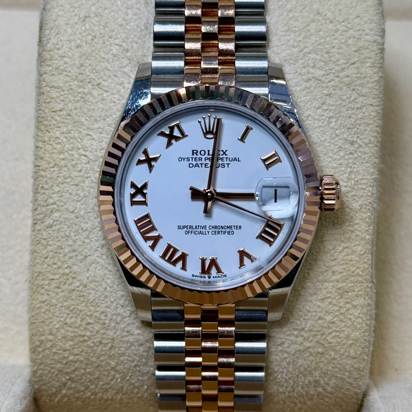 Rolex Datejust 31 Two-Tone / Fluted / White / Roman / Jubilee