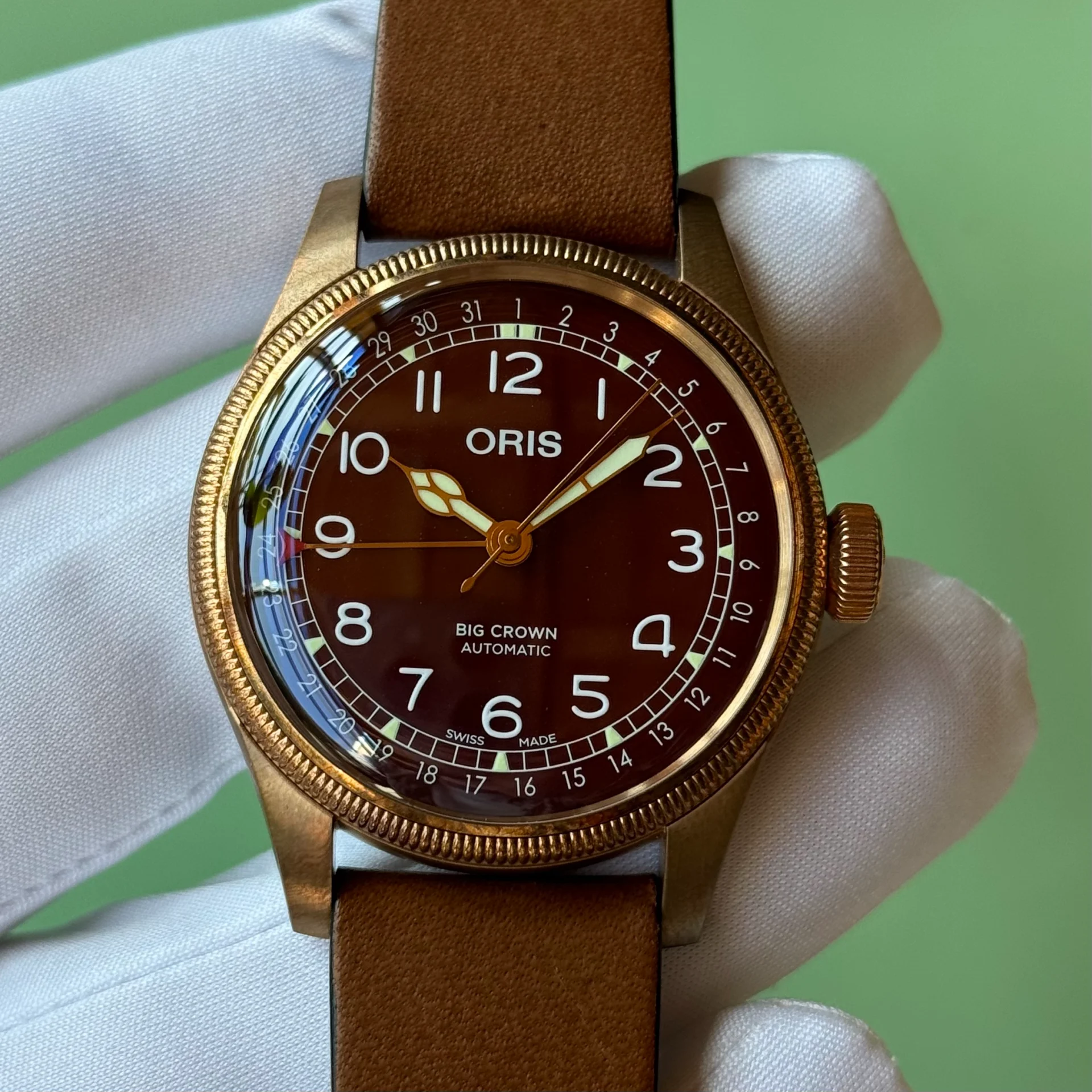 Oris Big Crown 40 Bronze Red Strap 01 754 7741 3168-07 20 58BR