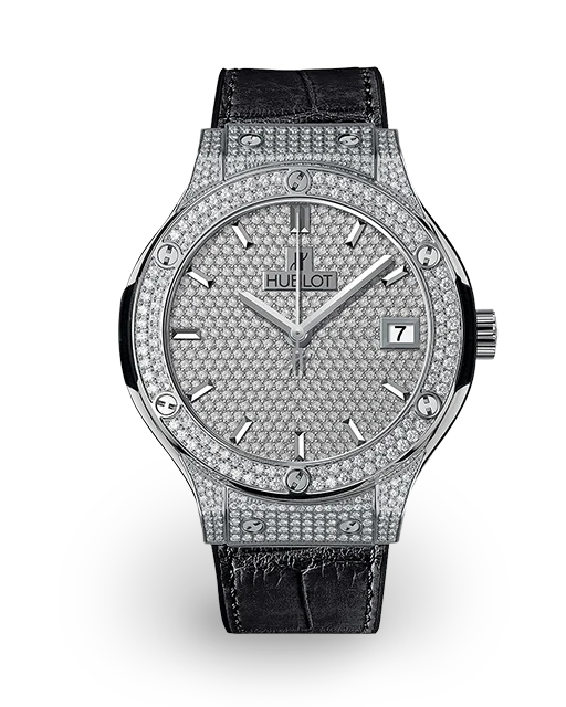 Hublot Classic Fusion 38 Titanium and Diamond-Set / Diamond-Set / Diamond-Paved / Strap 565.NX.9010.LR.1704  Model Image