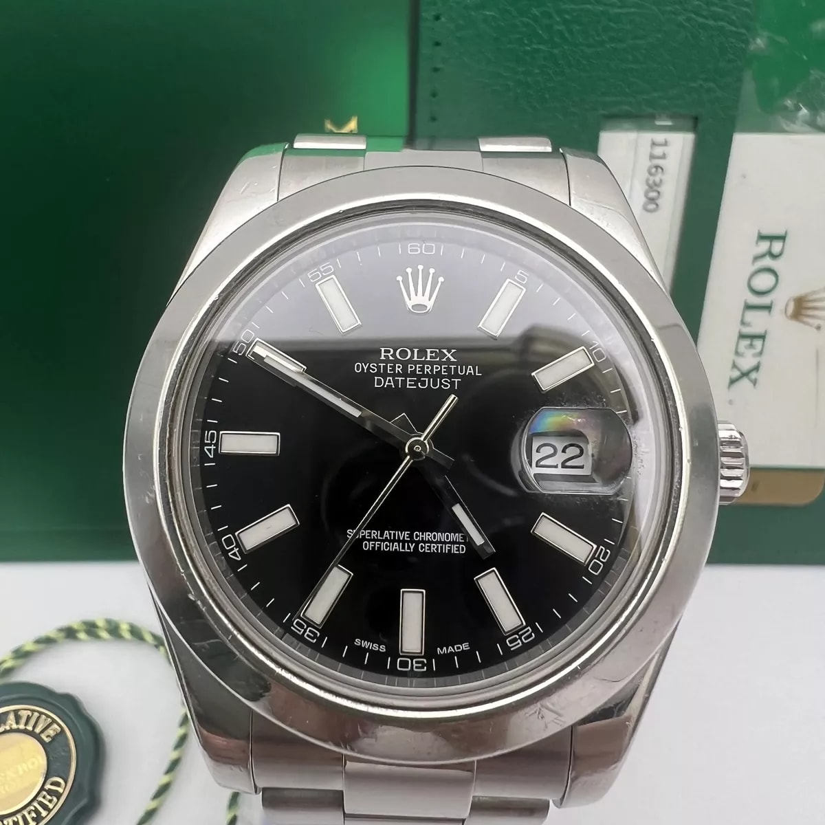 Rolex Datejust II Smooth / Black / Oyster 116300-0001