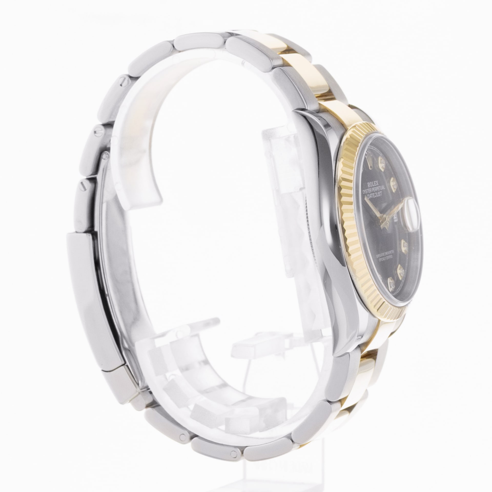 Rolex Datejust 36 Two-Tone Fluted / Black / Diamond-Set