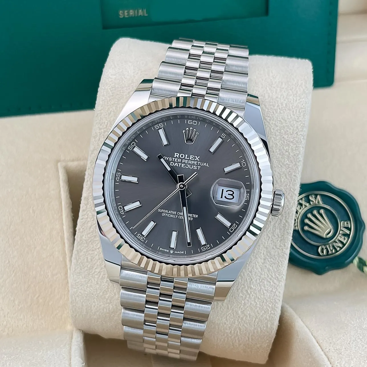 2024 Rolex Datejust 41 Steel / Fluted / Slate / Jubilee 126334-0014 Listing Image 2