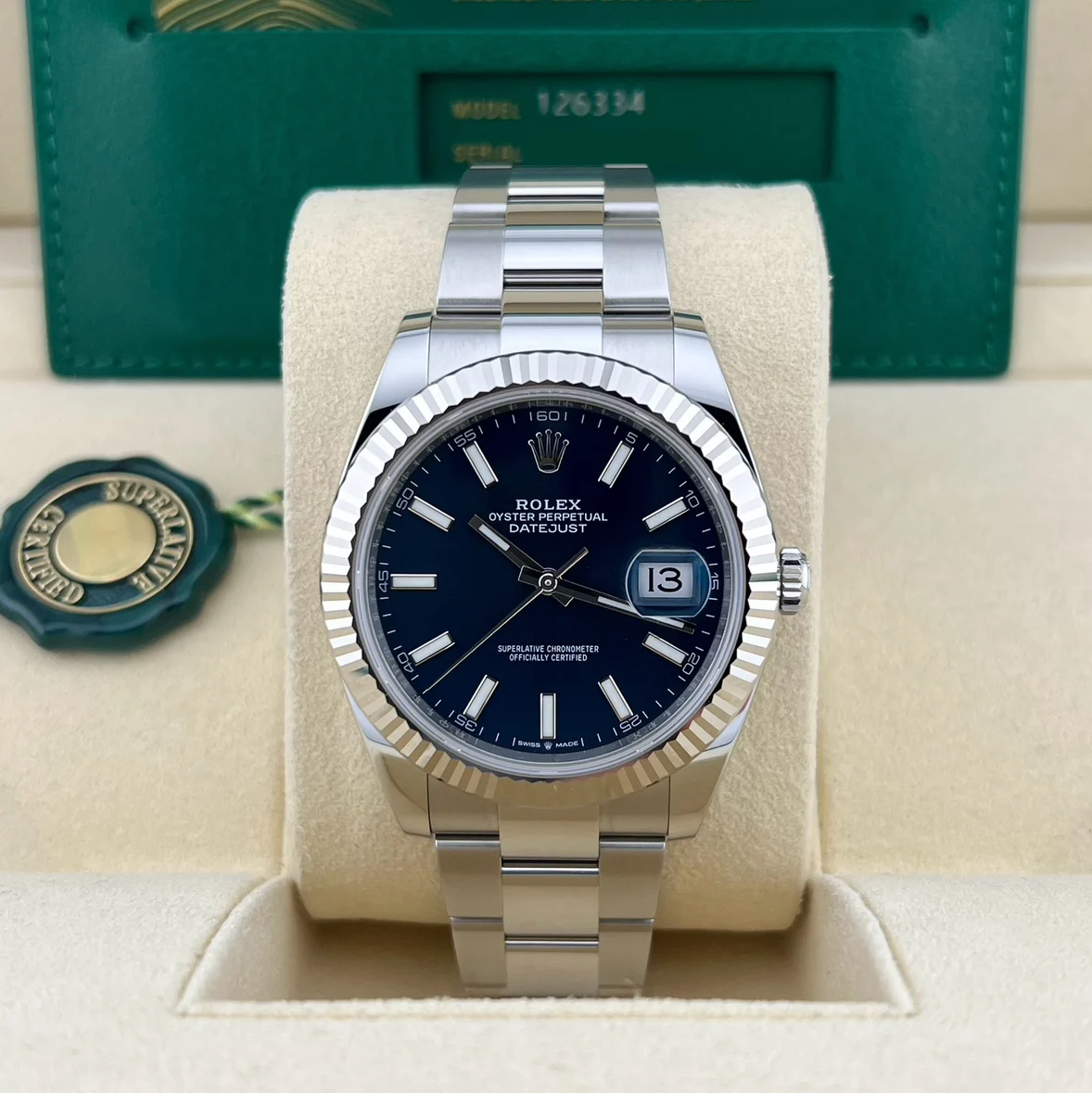 2024 Rolex Datejust 41 Fluted / Blue / Oyster 126334-0001 Listing Image 2