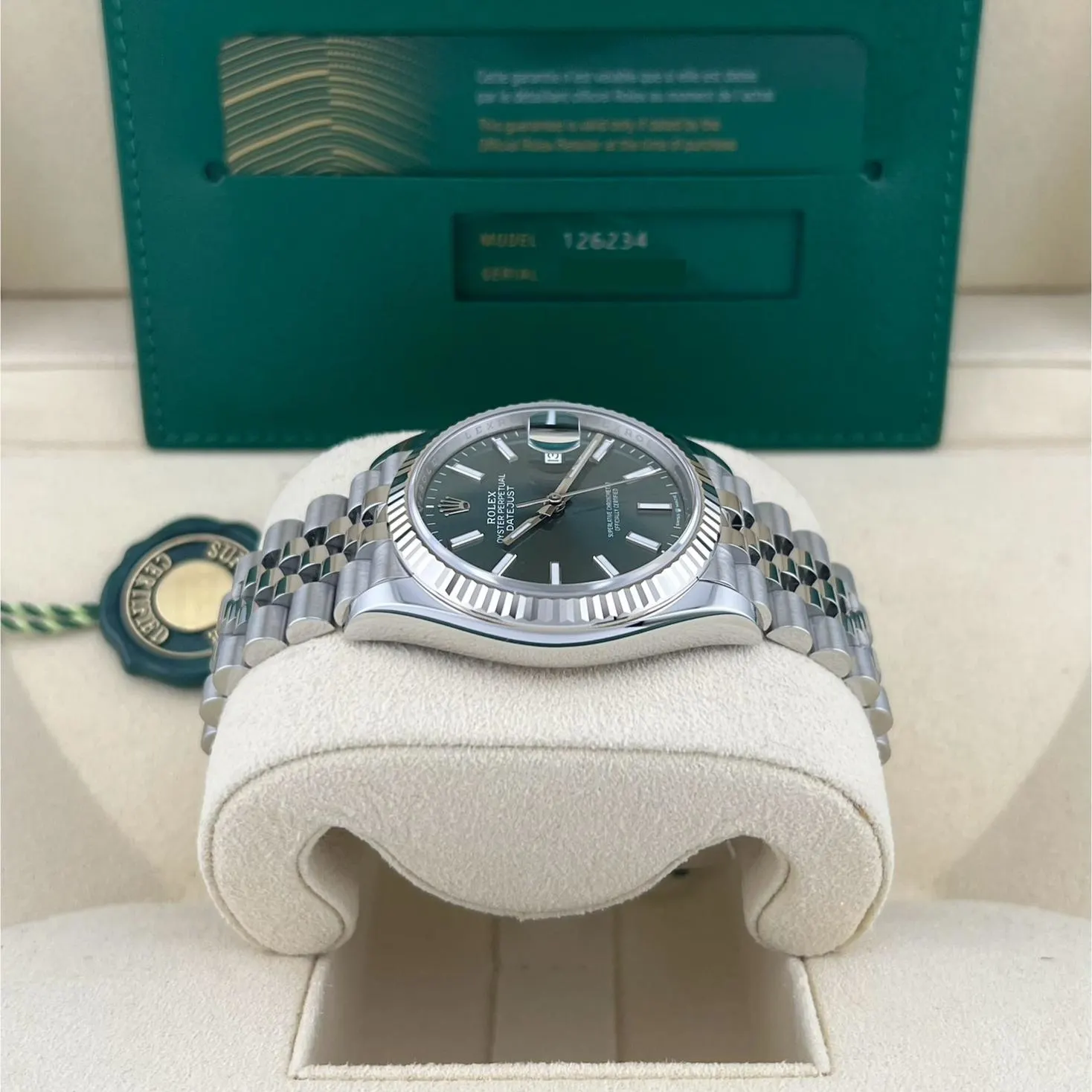 2024 Rolex Datejust 36 Steel / Fluted / Mint Green / Jubilee 126234-0051 Listing Image 5