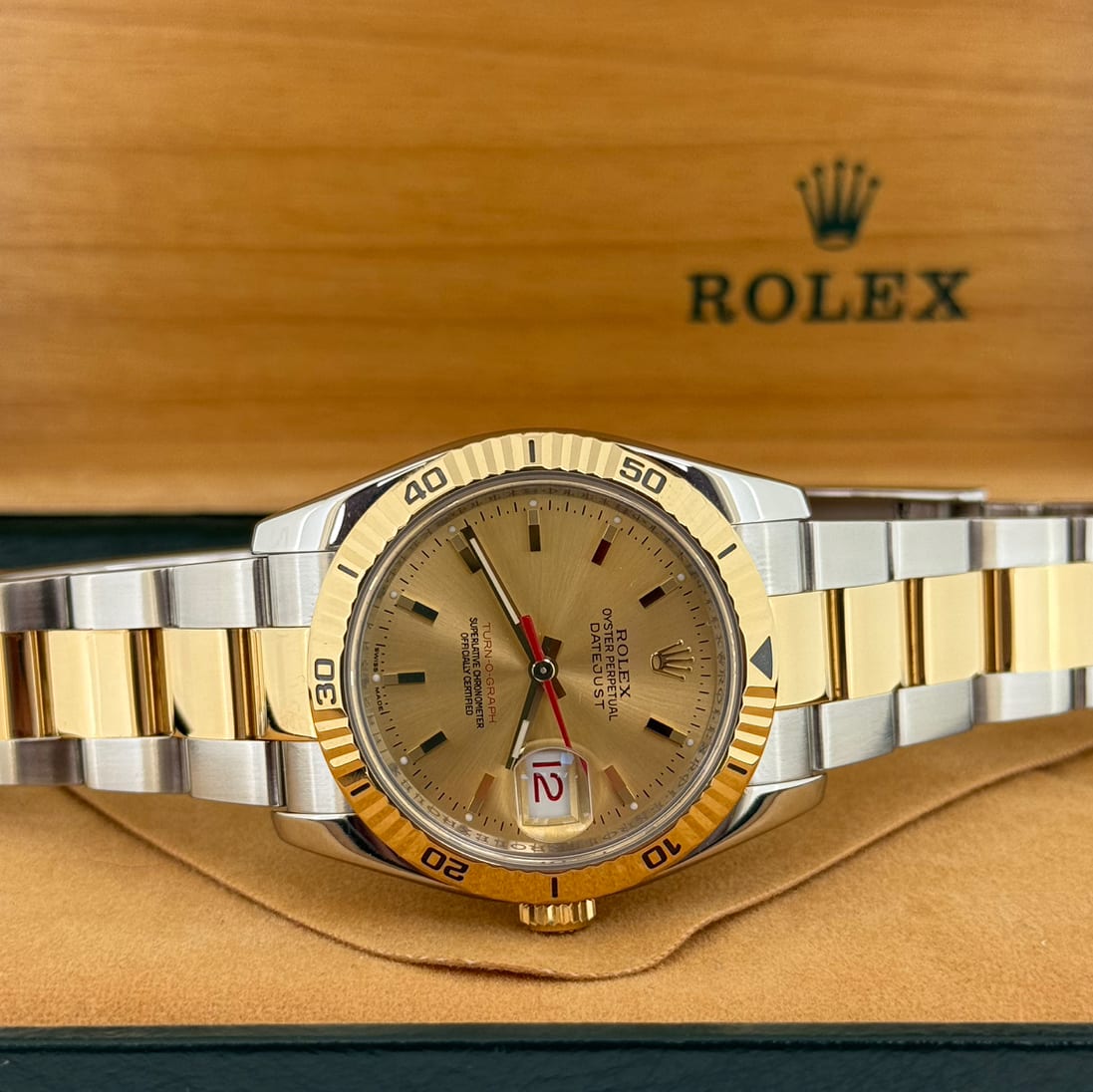 Auction: 2003 Rolex Datejust Turn-O-Graph 36 Two-Tone / Champagne