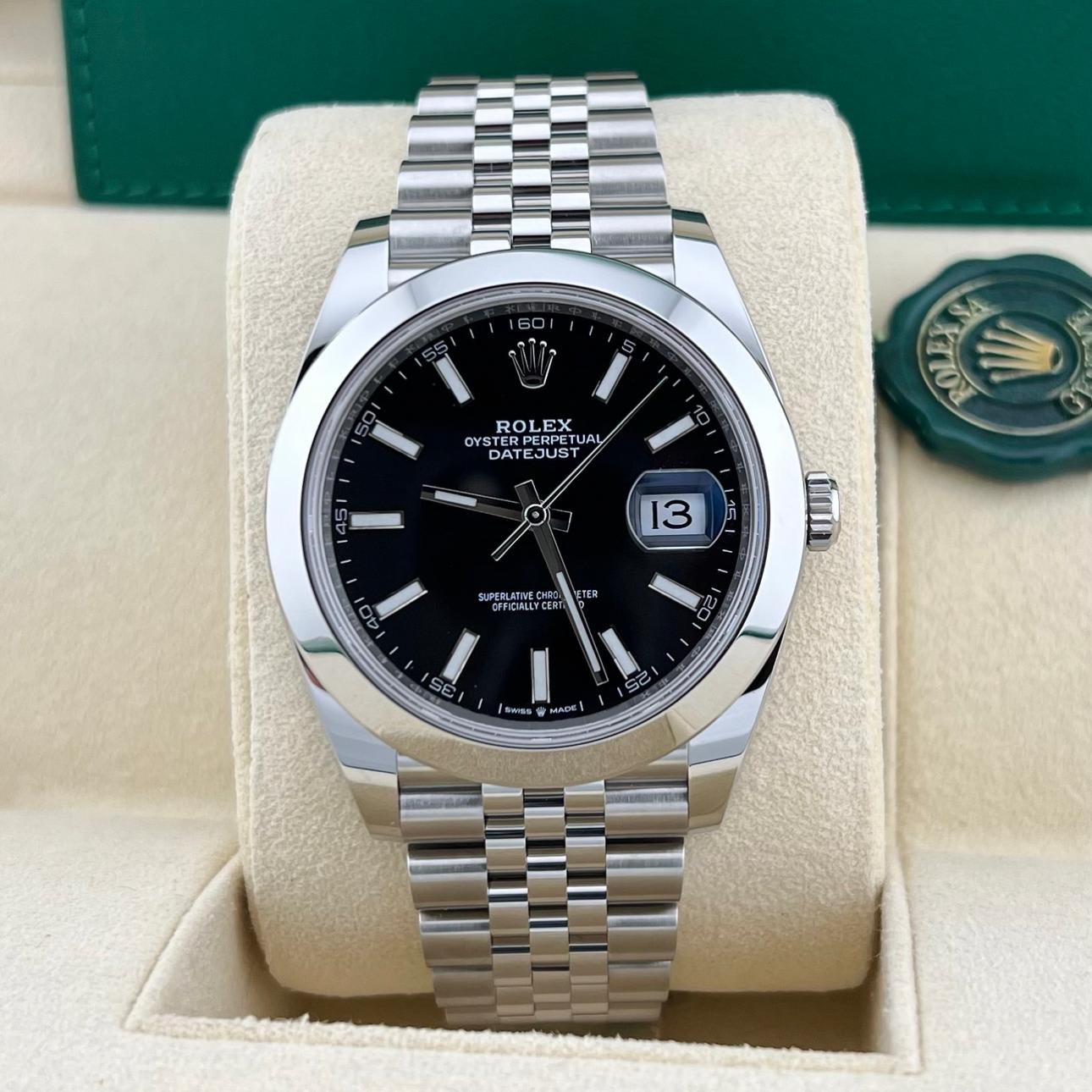 2023 Rolex Datejust 41 Smooth / Black / Jubilee 126300-0012 | Watch ...