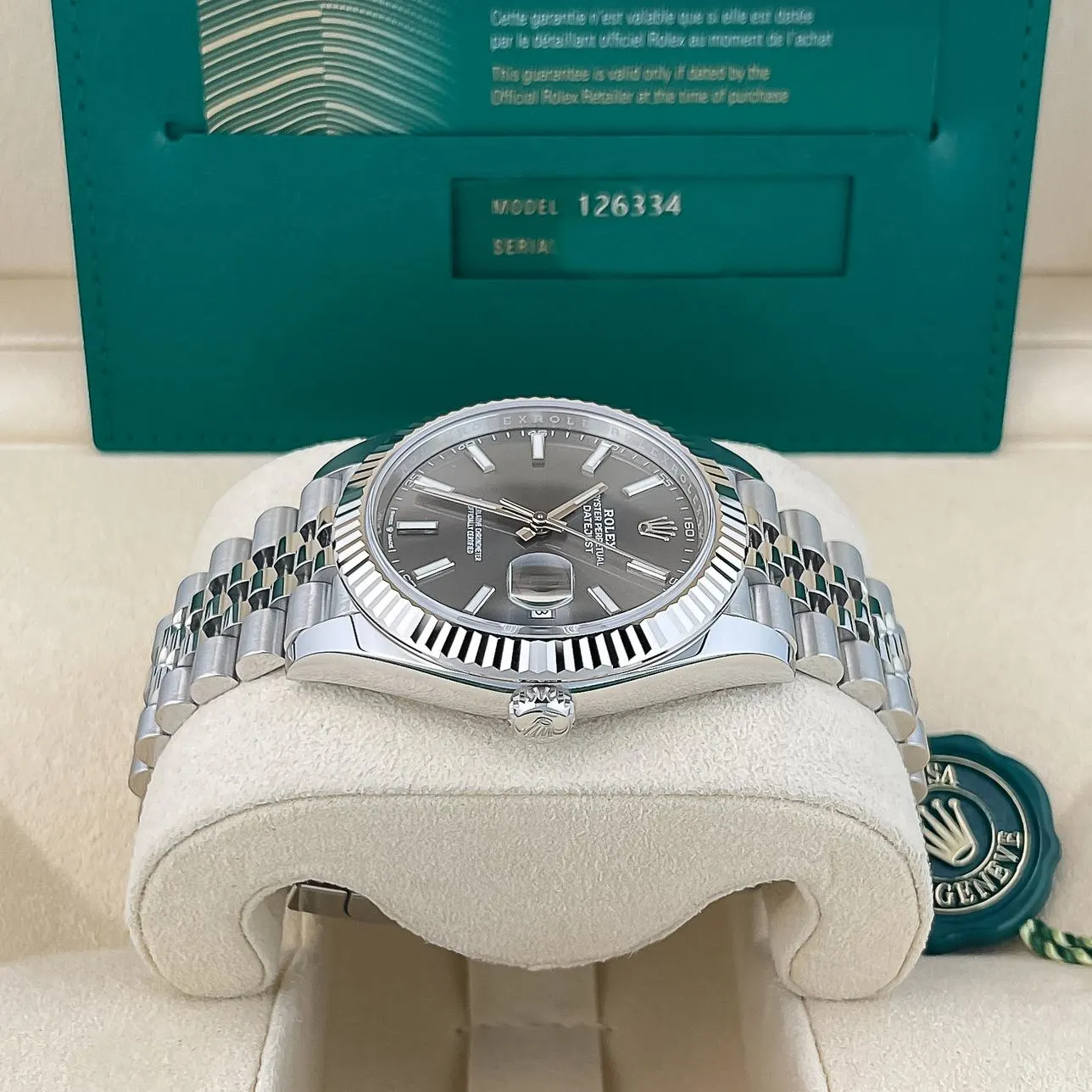 2024 Rolex Datejust 41 Steel / Fluted / Slate / Jubilee 126334-0014 Listing Image 3