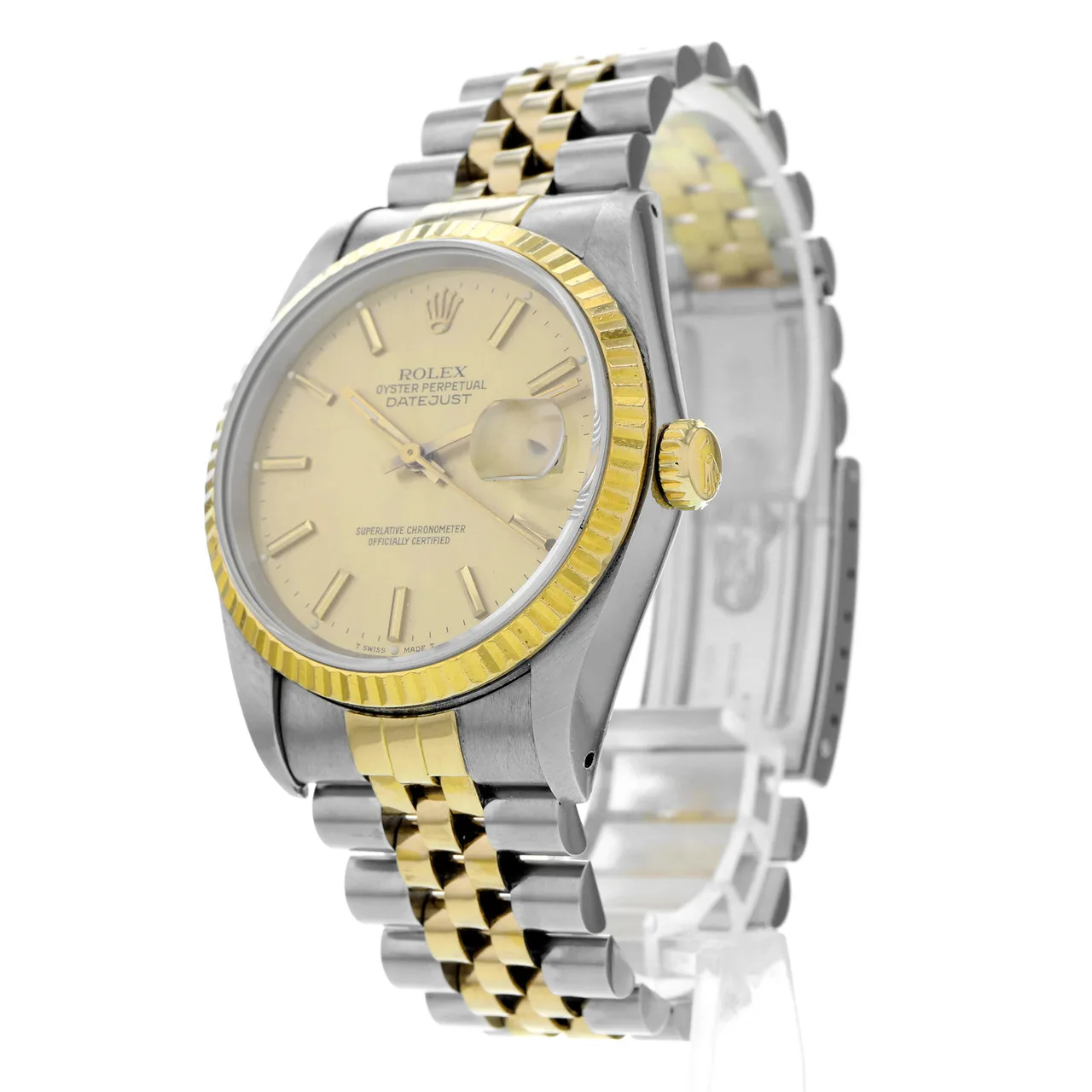 1989 Rolex Datejust 36 Two-Tone / Fluted / Champagne / Jubilee 16233 Listing Image 2