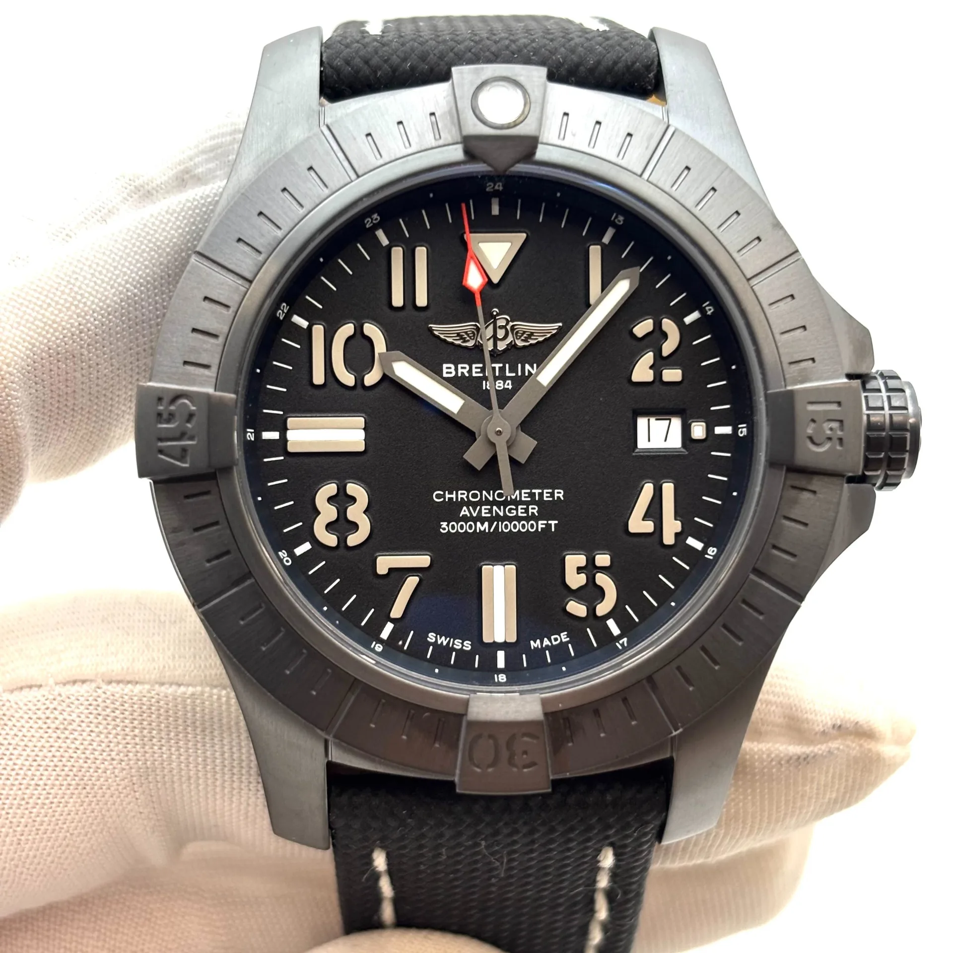 2025 Breitling Avenger Automatic 45 Seawolf Night Mission / Black / Military / Folding V17319101B1X2