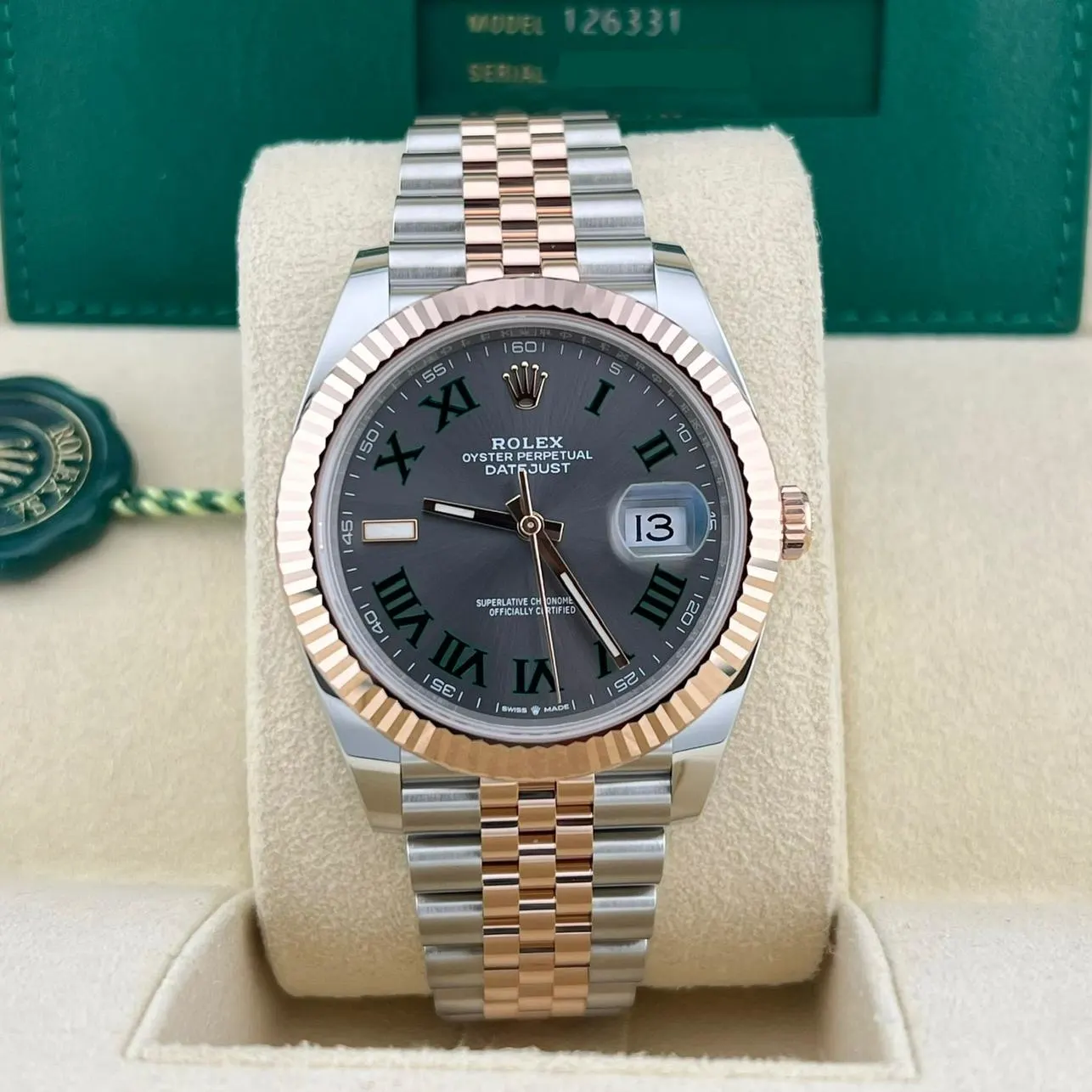 2023 Rolex Datejust 41 Two-Tone "Wimbledon" / Fluted / Jubilee 126331-0016 Listing Image 1