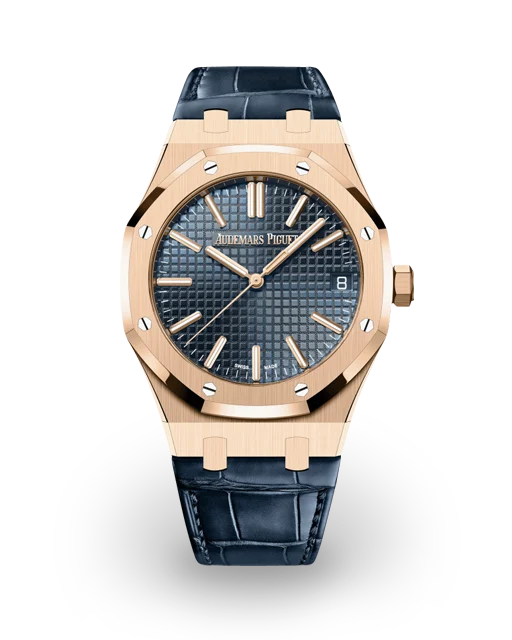Audemars Piguet  Royal Oak 41 - 50th Anniversary - Rose Gold / Blue / Strap 15510OR.OO.D315CR.01 Model Image