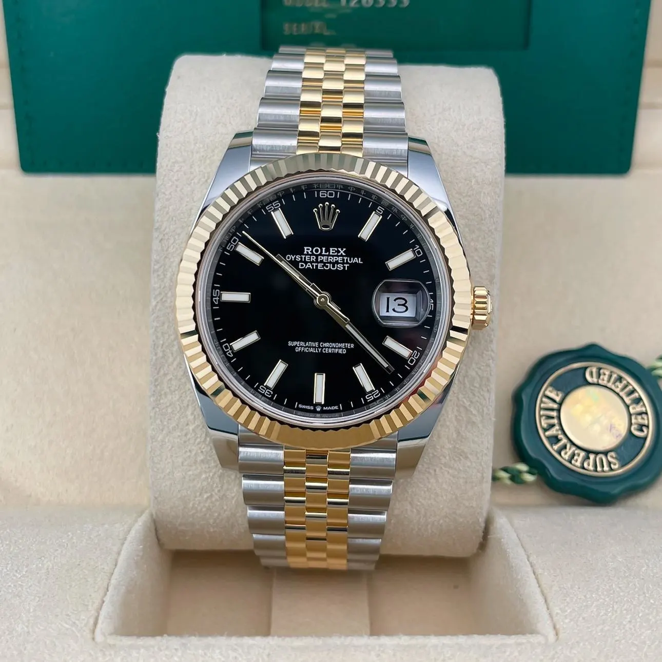 2023 Rolex Datejust 41 Two-Tone / Fluted / Black / Jubilee 126333-0014 Listing Image 2