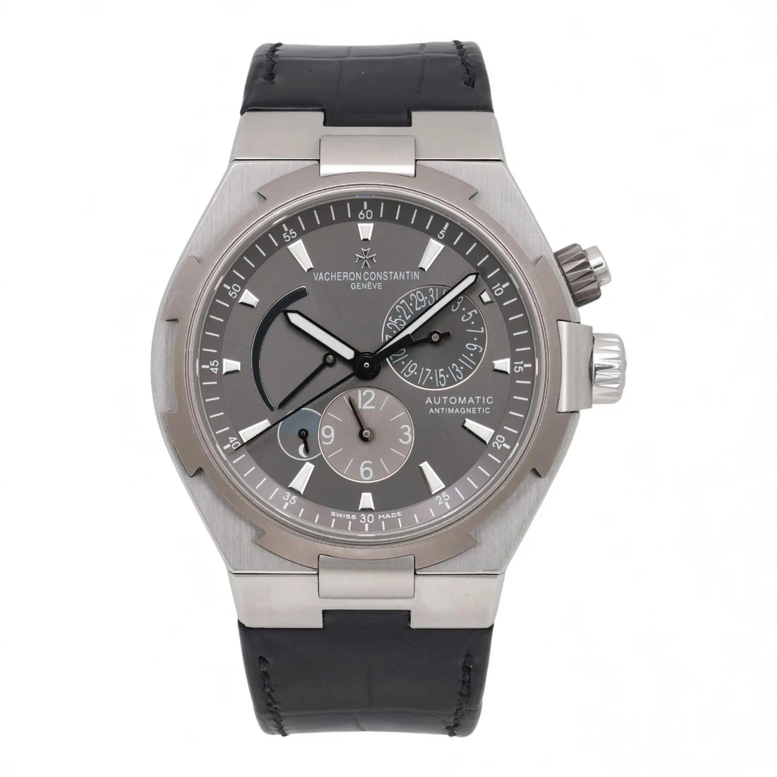 Vacheron Constantin Overseas Dual Time 42 Steel / Titanium / Gray / Strap 47450/000W-9511