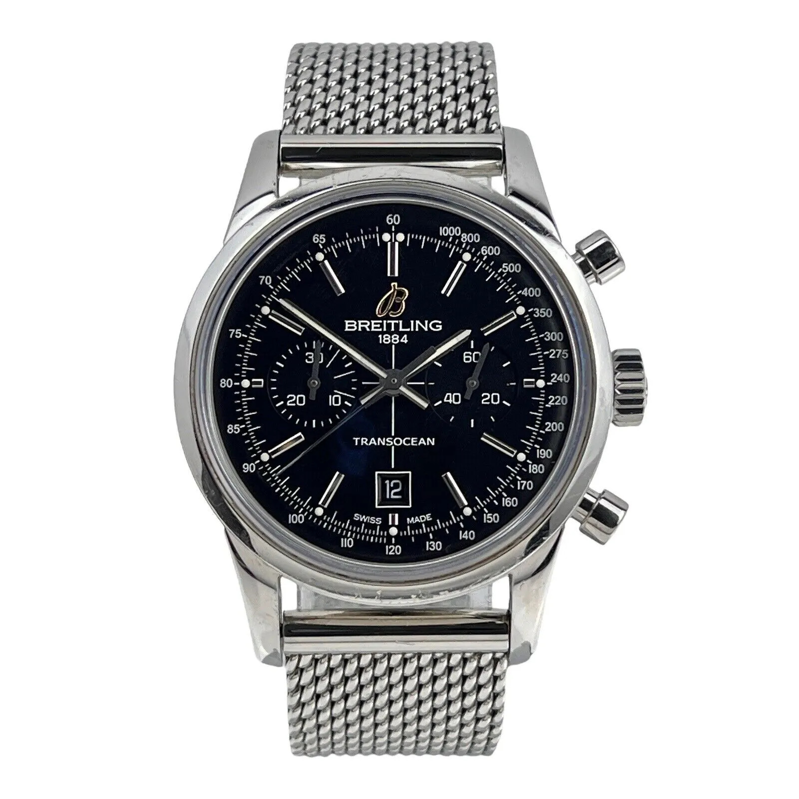 Breitling Transocean Chronograph 38 Steel / Black / Steel A4131012/BC06 Listing Image 1
