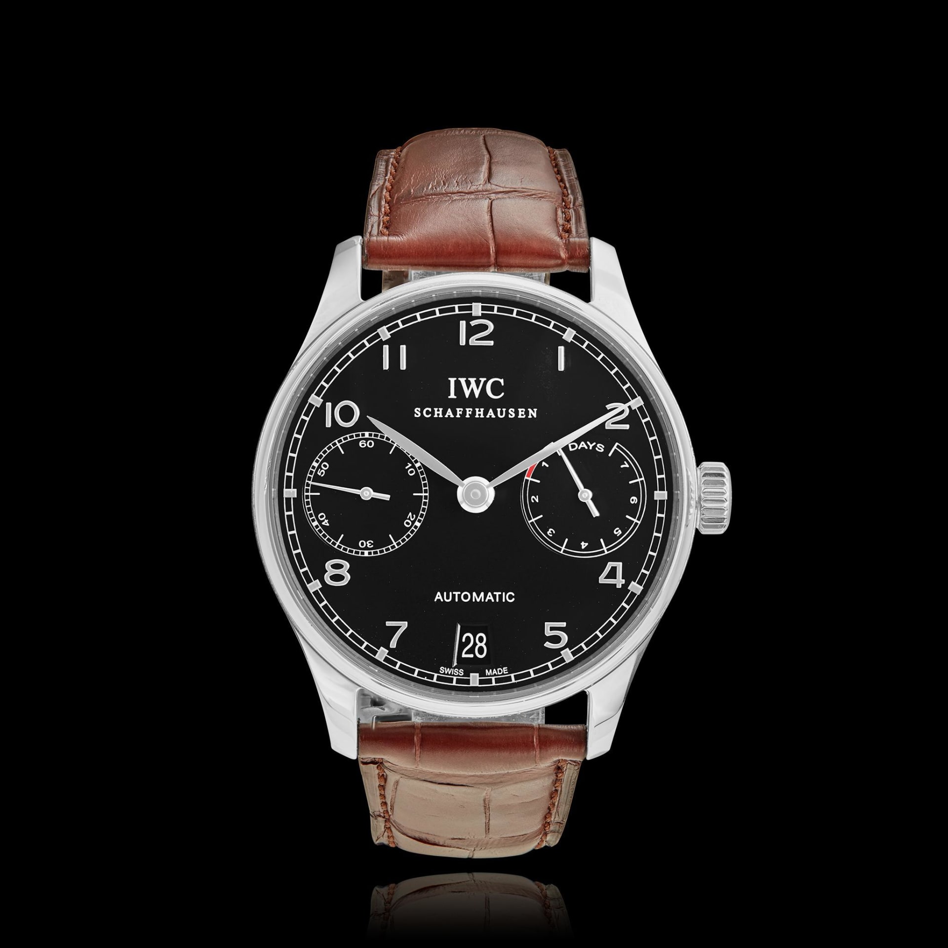 IWC Portuguese Automatic Stainless Steel / Black IW5001-09