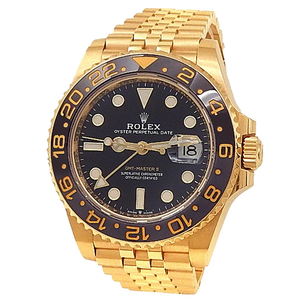 2024 Rolex GMT-Master II Yellow Gold / Black / Jubilee 126718GRNR-0001