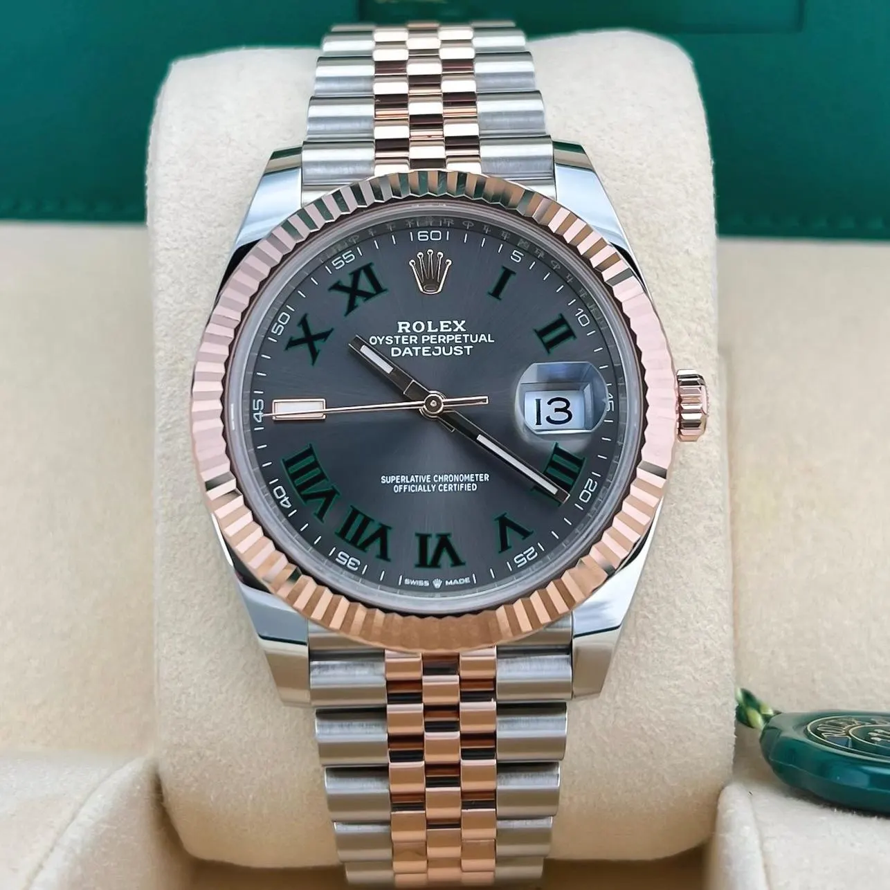2023 Rolex Datejust 41 Two-Tone "Wimbledon" / Fluted / Jubilee 126331-0016 Listing Image 1