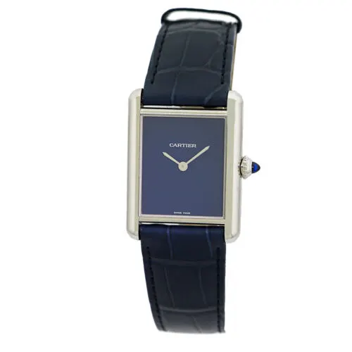Cartier Tank Must Large Steel / Blue / Strap WSTA0055 Listing Image 1