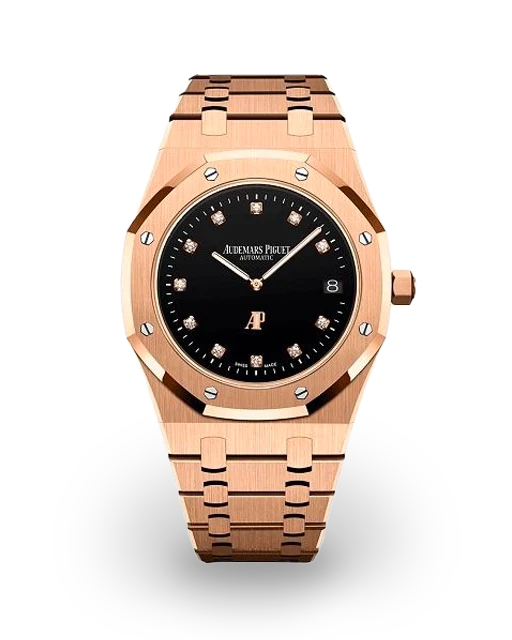 Audemars Piguet  Royal Oak "Jumbo" Extra-Thin 39 Rose Gold / Diamond-Set - Japanese Market - Limited to 30 Pieces 15207OR.OO.1240OR.01 Model Image