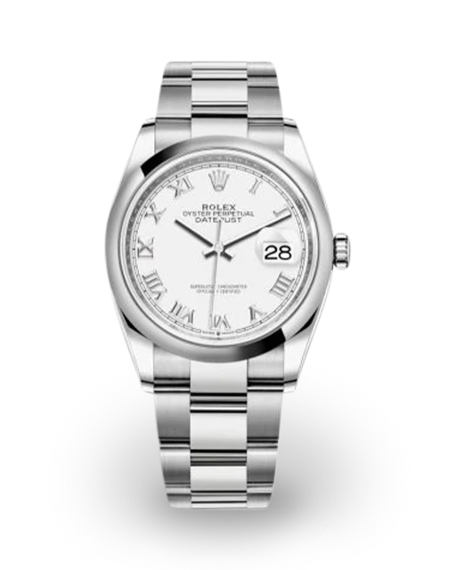 Rolex Datejust 36 Smooth / White / Roman / Oyster 126200-0008  Model Image