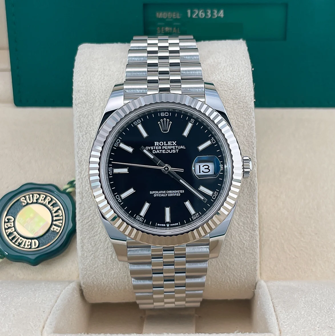 2024 Rolex Datejust 41 Fluted / Black / Jubilee 126334-0018 Listing Image