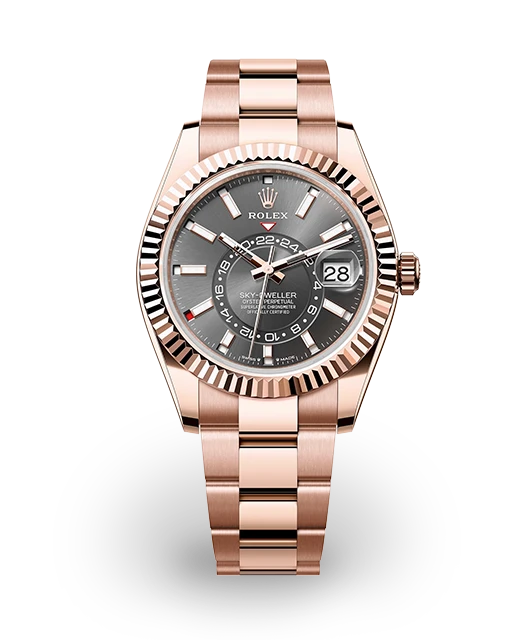 Rolex Sky-Dweller Rose Gold / Fluted / Slate / Oyster 336935-0004  Model Image