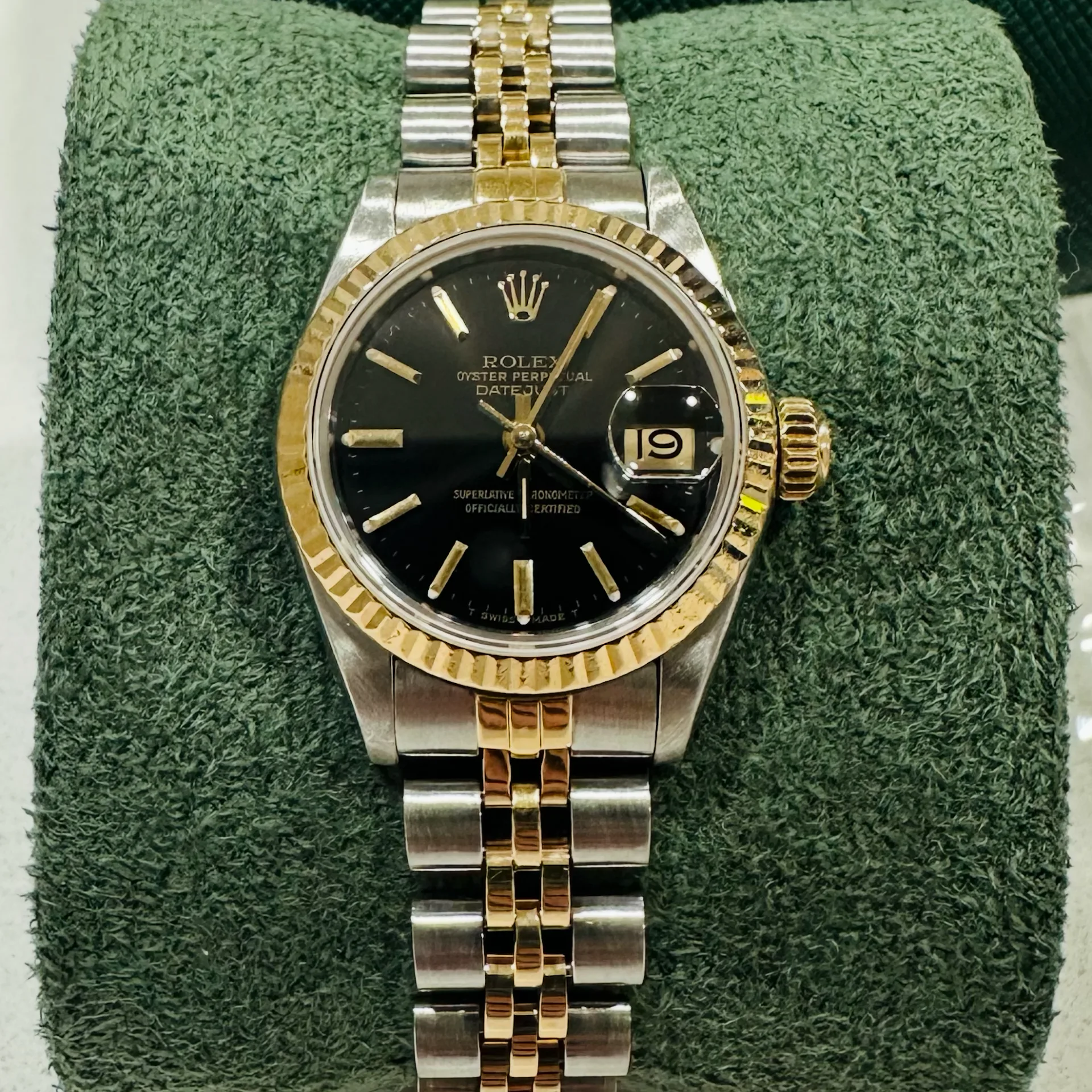 1984 Rolex Datejust 26 Two-Tone / Fluted / Black / Jubilee 69173