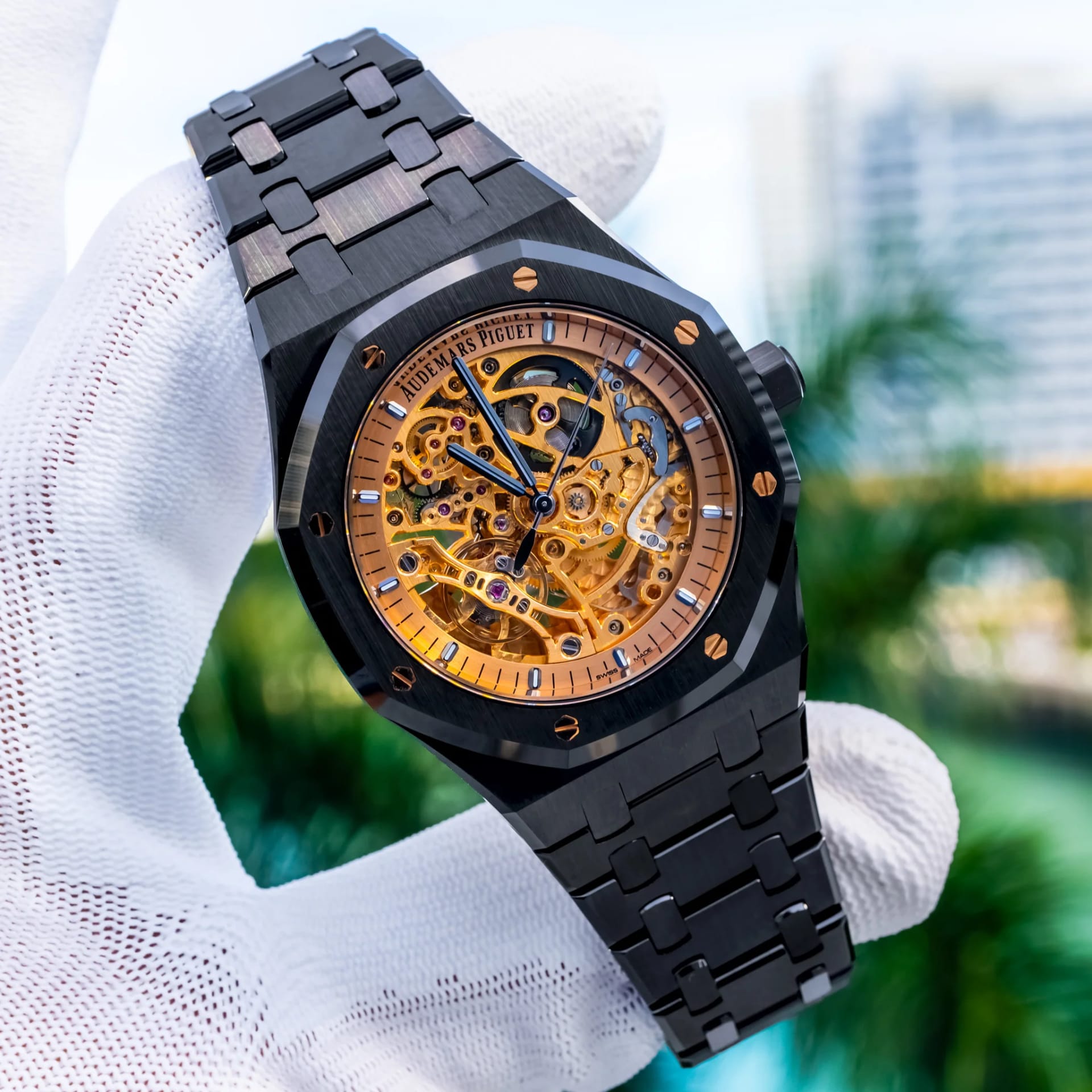 Ap Royal Oak Black Ceramic Audemars Piguet Ceramic Skeleton