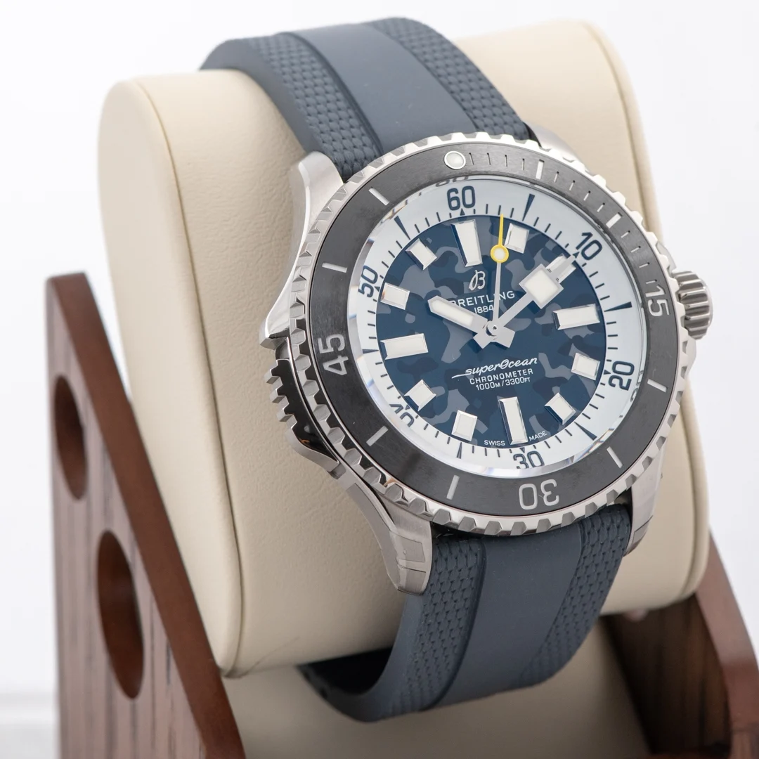 Breitling SuperOcean Automatic Super Diver 46 Titanium / Ceramic / Black/Gray Camouflage / Strap E10379351B1S1