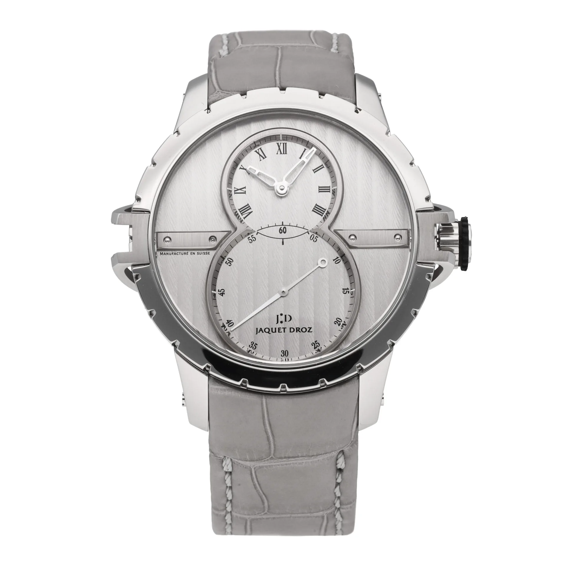 2023 Jaquet Droz Grande Seconde SW 41 Steel / Gray / Roman / Strap J029020242