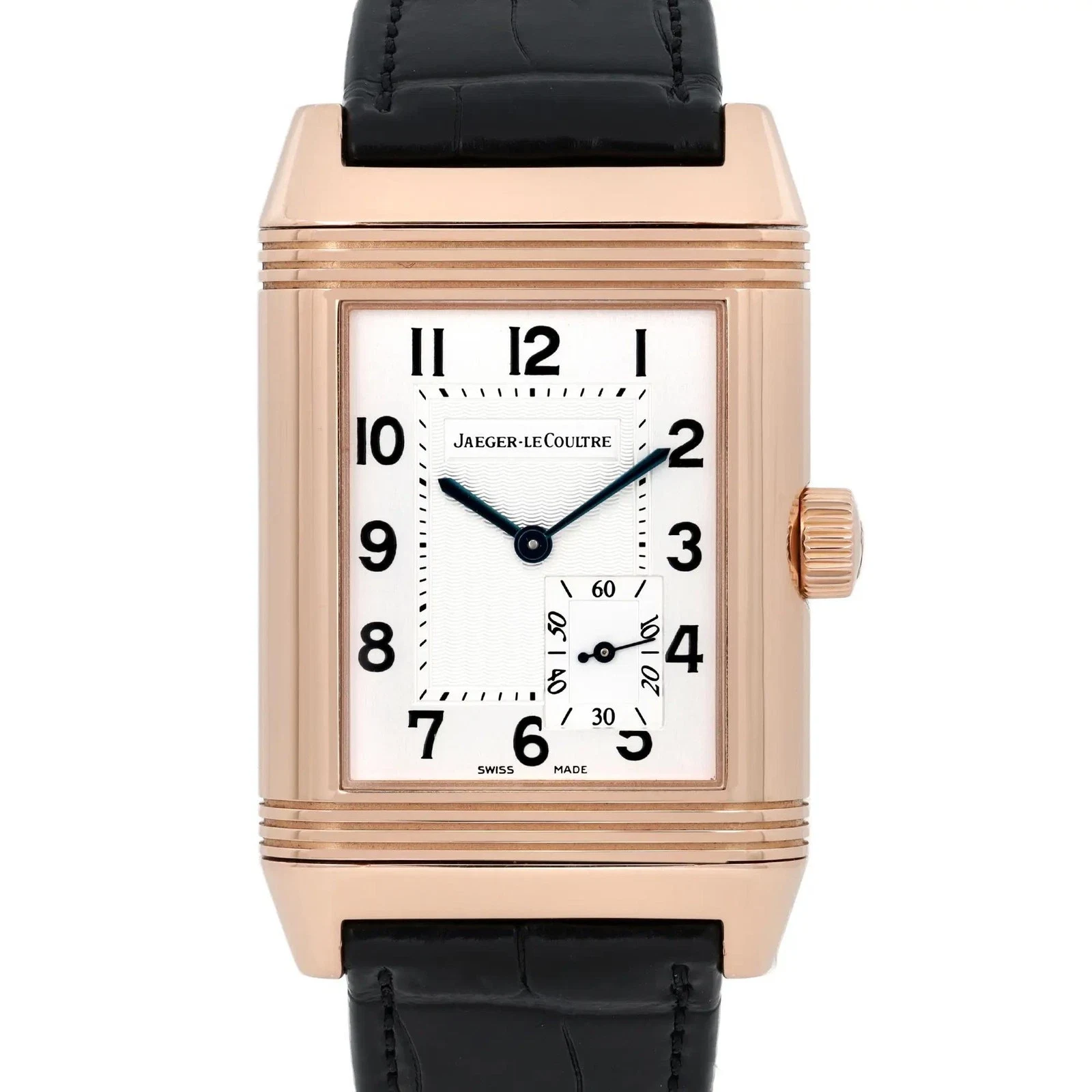 Jaeger-LeCoultre Grande Reverso Rose Gold / Silvered / Arabic / Strap Q3012420