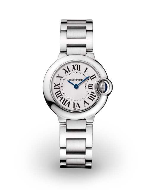 Cartier Ballon Bleu de Cartier 28 Steel / Silvered / Roman / Bracelet W69010Z4  Model Image