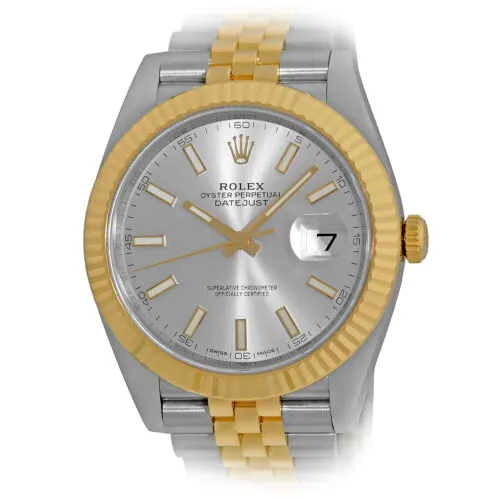 2022 Rolex Datejust 41 Two-Tone / Fluted / Silver / Jubilee 126333-0002 Listing Image 2
