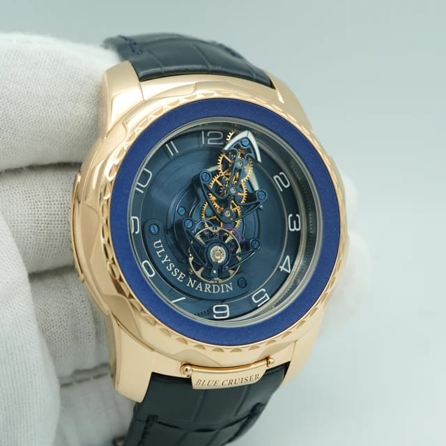 喜ばれる誕生日プレゼント 45 Cruiser Freak Nardin Ulysse Rose Arabic / Blue / Gold ヴァイスシュヴァルツ
