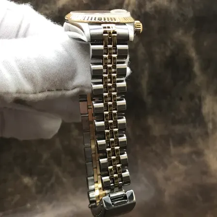 1997 Rolex Datejust 26 Two-Tone / Fluted / Ivory Pyramid-Motif / Roman / Jubilee 69173 Listing Image 6