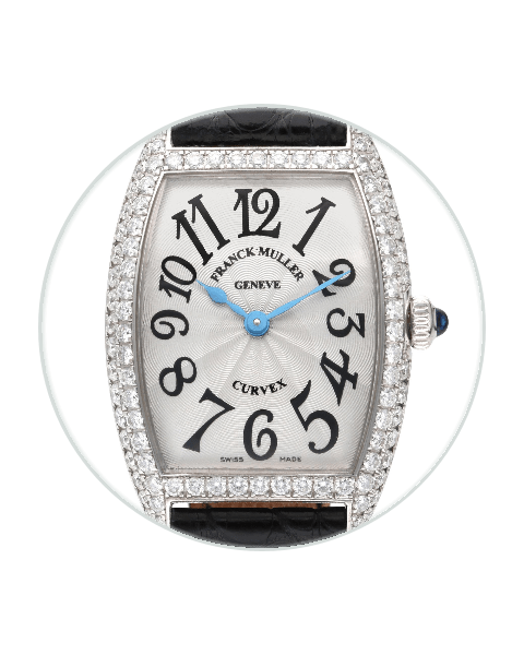 Franck Muller Cintrée Curvex Steel / Green / Arabic / Bracelet
