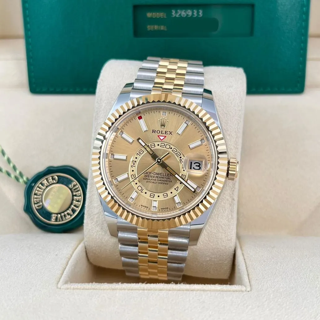 2022 Rolex Sky-Dweller Two-Tone / Champagne / Jubilee 326933-0004 Listing Image 2