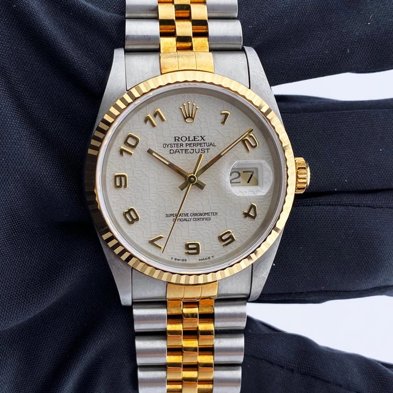 1991 Rolex Datejust 16233 Two Tone Jubilee Silver Automatic