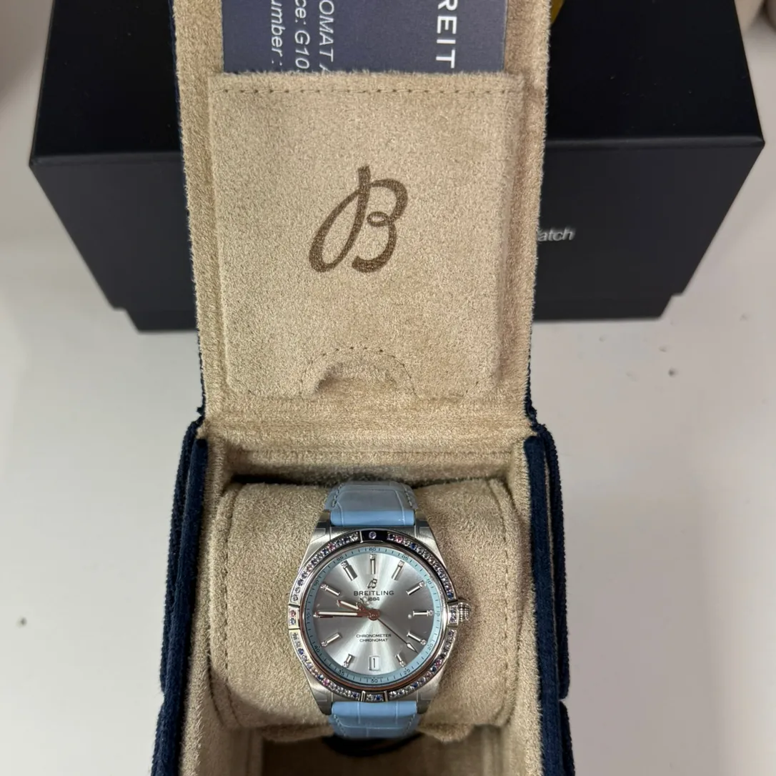 2025 Breitling Chronomat Automatic 36 Stainless Steel - White Gold / Ice Blue / South Sea G10380611C1P1