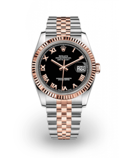 Rolex Datejust 36 Two-Tone / Fluted / Black / Roman / Jubilee 116231-0085  Model Image