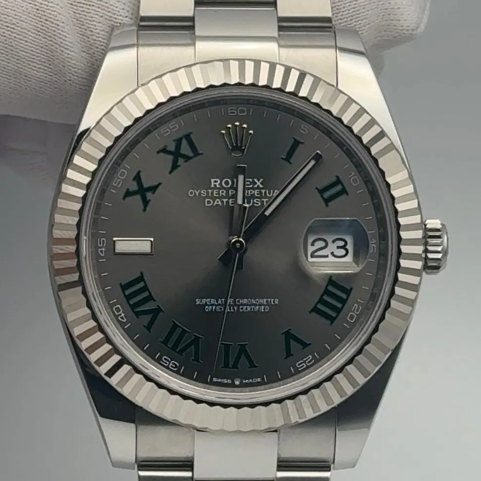 2024 Rolex Datejust 41 "Wimbledon" / Fluted / Oyster 126334-0021