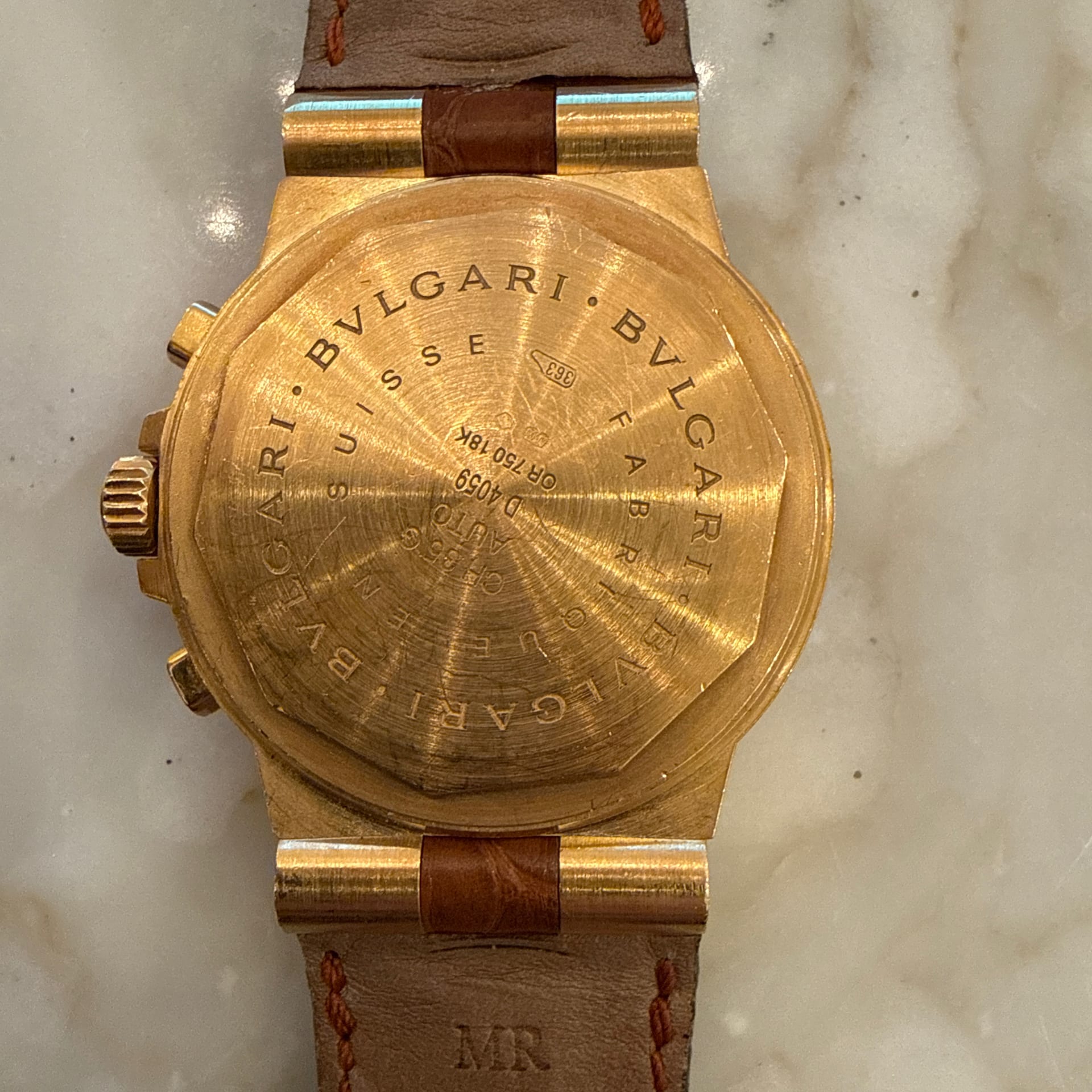 定価45000円【未使用】着用一回BVLGARI diagono 茶ベルト bvlgari_bvlgari_35mm_ch_35_g_w