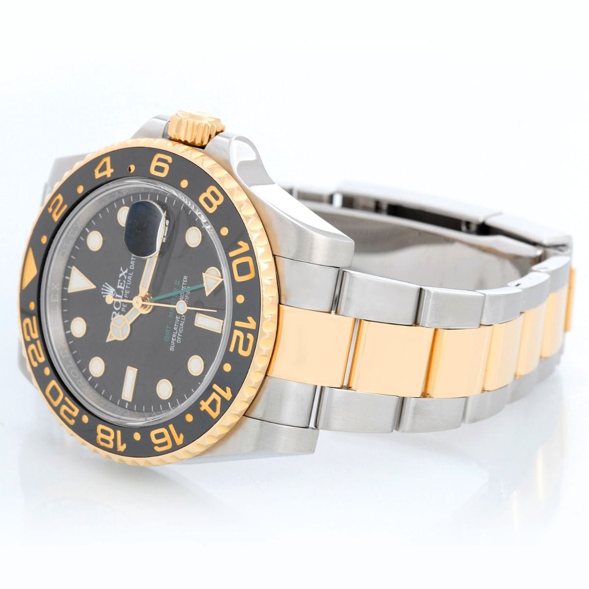ROLEX GMT-MASTER II 116713LN 2コマ Rolex GMT-Master II 40MM Black Dial 116713LN Two Tone + Box