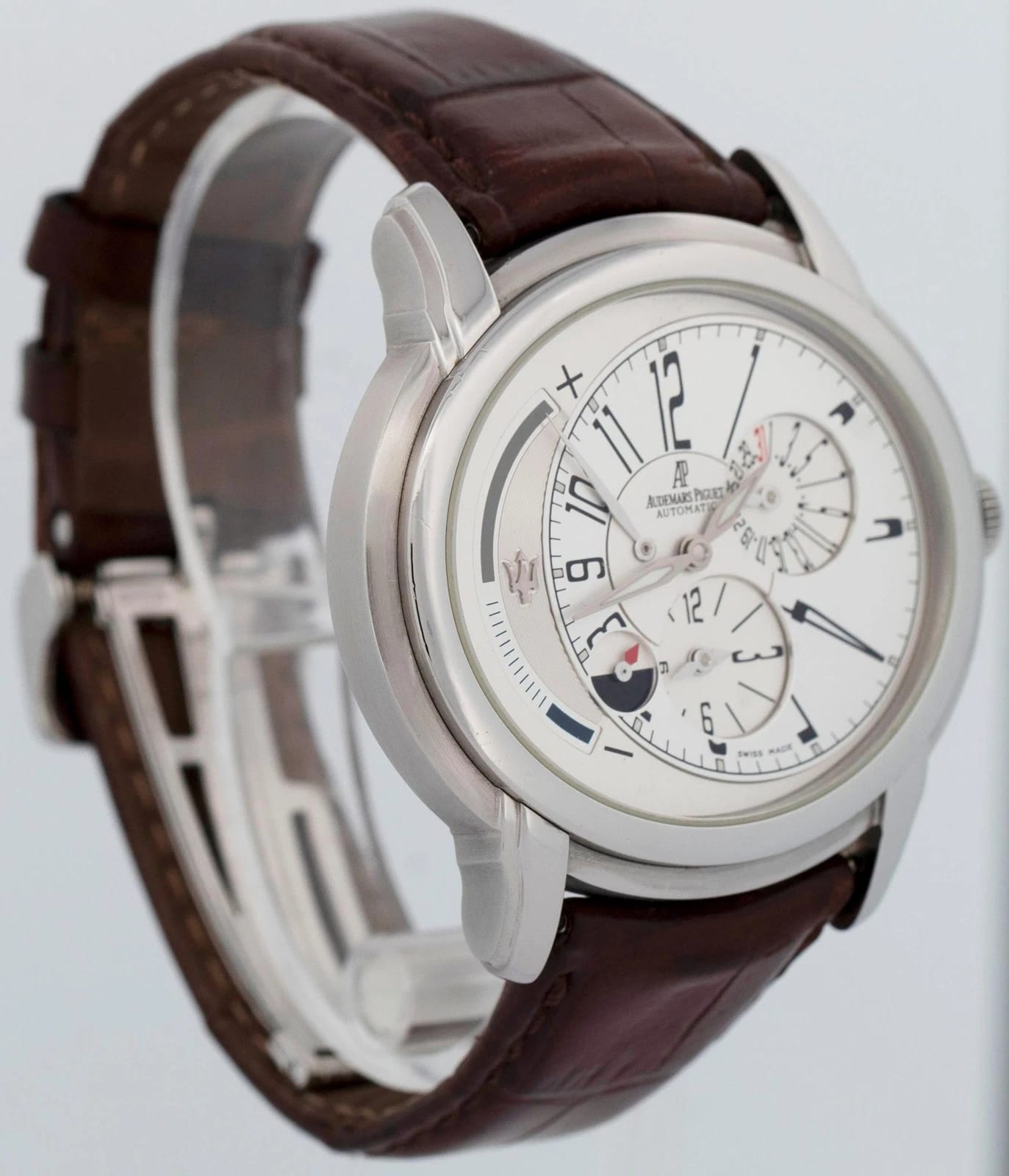 高い素材 Audemars Steel Maserati Dual-Time Millenary Piguet 時計