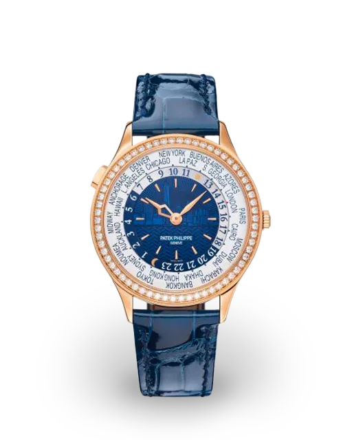 Patek Philippe World Time Rose Gold / Diamond-Set - New York - Limited to 75 Pieces 7130R-012  Model Image